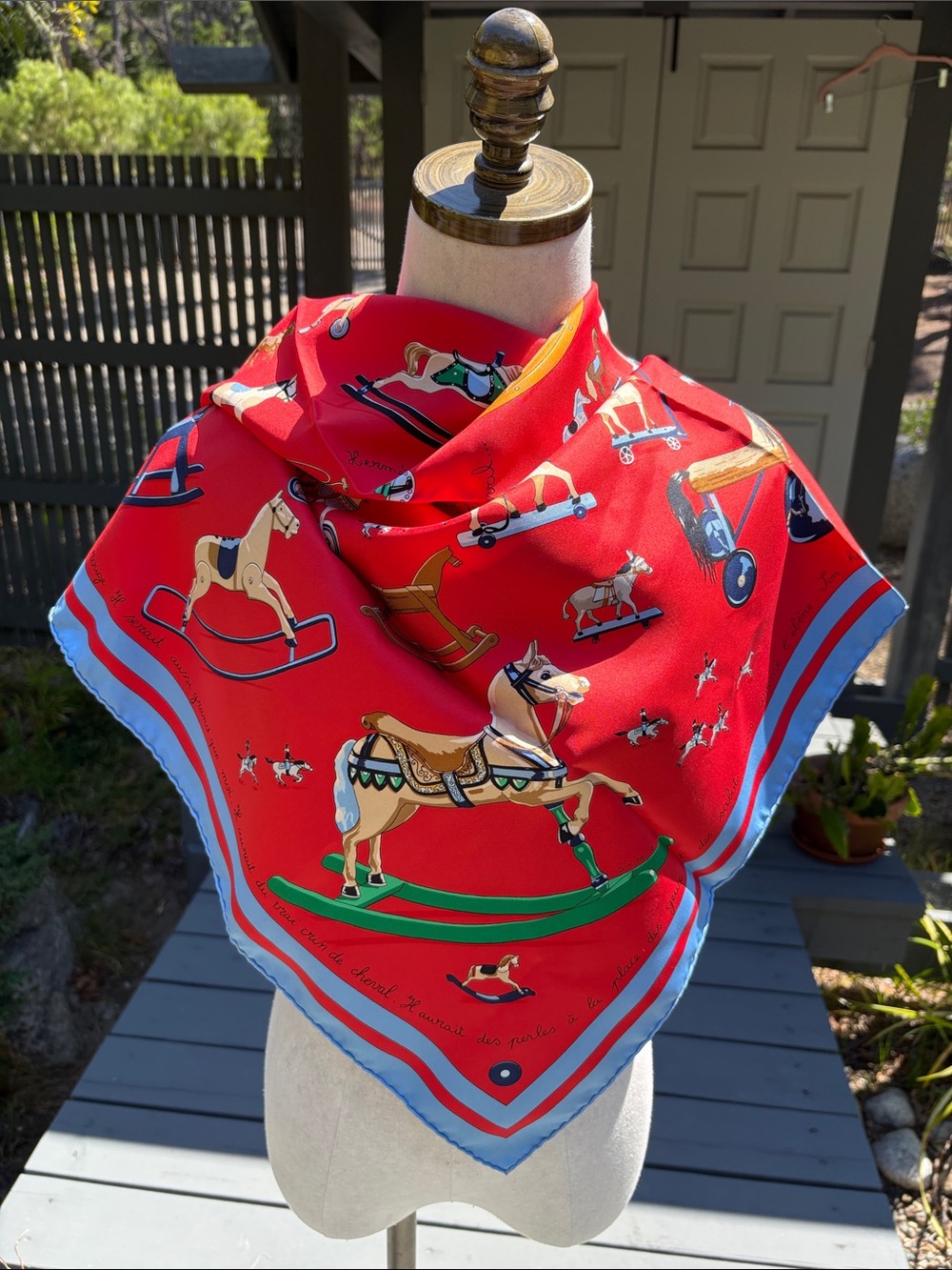Hermes "'Raconte  Moi Le Cheval " By Dmitri Rybaltchenko Silk Scarf